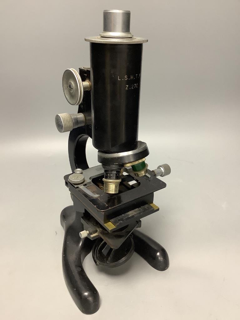 A Beck, London cased microscope